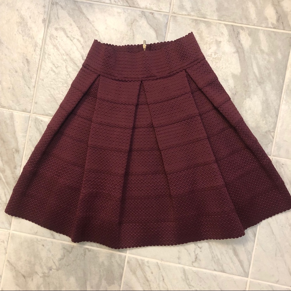 Charlotte Russe High Wasted Skirt Maroon Size S